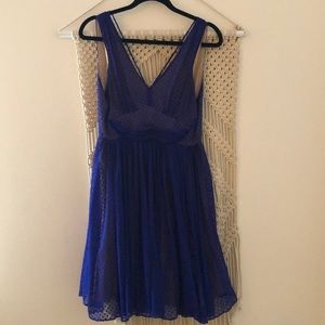 Anthropologie royal blue dress